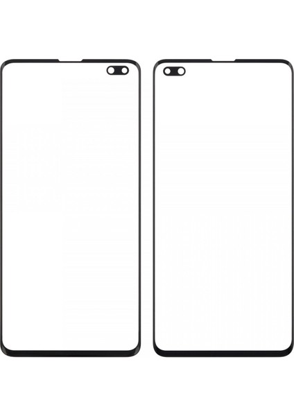 Samsung Galaxy S10 Plus Uyumlu Dokunmatik Lens + Oca (Siyah) VR-14339