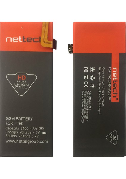 Turkcell T60 Uyumlu AA Kalite 2400 mAh Batarya