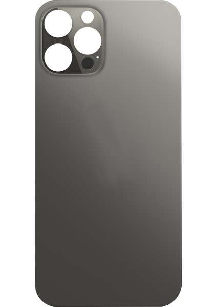 iPhone 12 Pro Uyumlu Geniş Kamera Camlı Batarya Kapağı (Gümüş) NT-83851