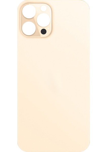 iPhone 12 Pro Max Uyumlu Geniş Kamera Camlı Batarya Kapağı (Altın/Dore) NT-83858