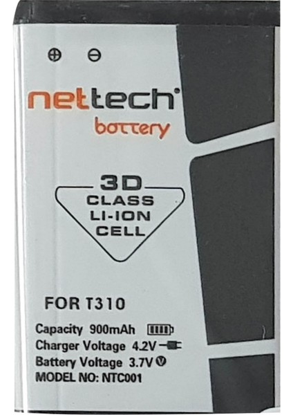 LG T310 Uyumlu NT-52146 AA Kalite 900 mAh Batarya