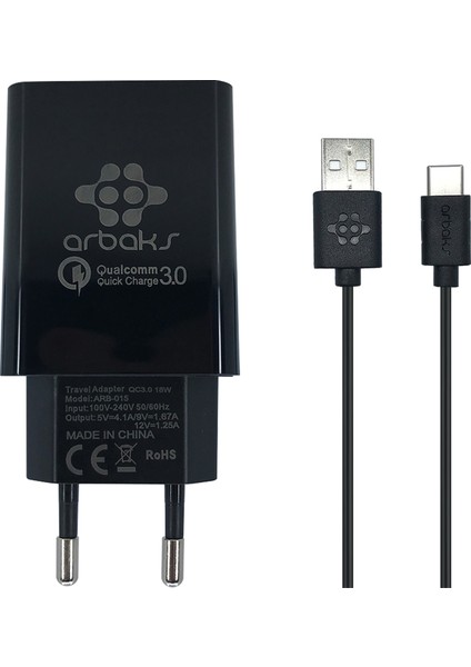 4.1A QC 3.0 Micro USB Hızlı Şarj Adaptörü & Data Kablosu