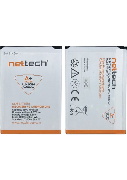 General Mobile Gm4 Uyumlu 2500 mAh Batarya