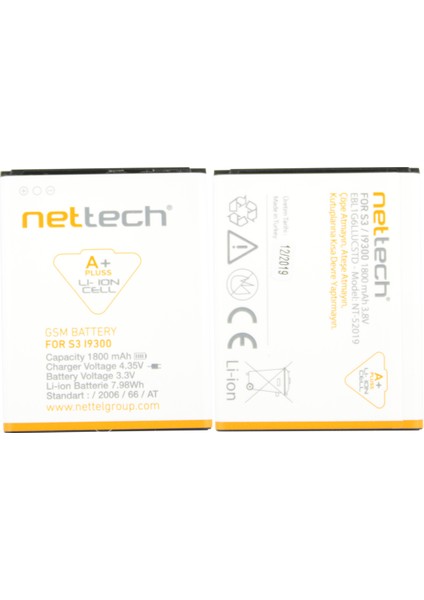 Samsung Galaxy i9300 S3 Uyumlu 3D 2000 mAh Batarya