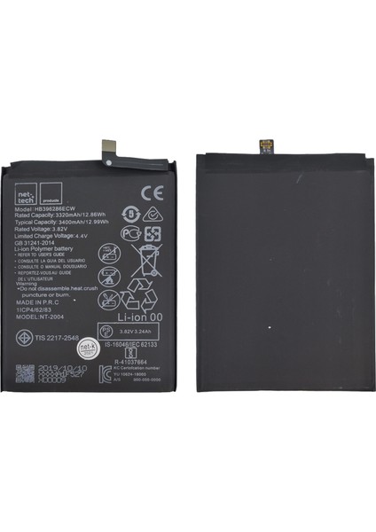 Huawei P Smart 2019 Uyumlu 3400 Mah Batarya
