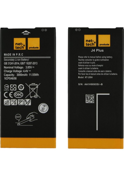 Samsung Galaxy J4 Plus Uyumlu 3000 Mah Batarya