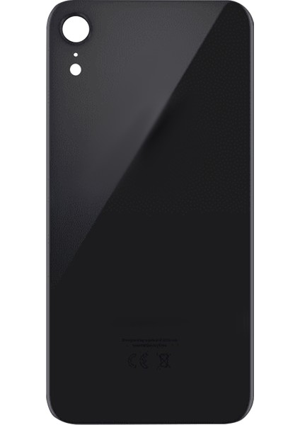 iPhone XR Uyumlu Kamera Camlı Batarya Kapağı (Siyah) NT-79365