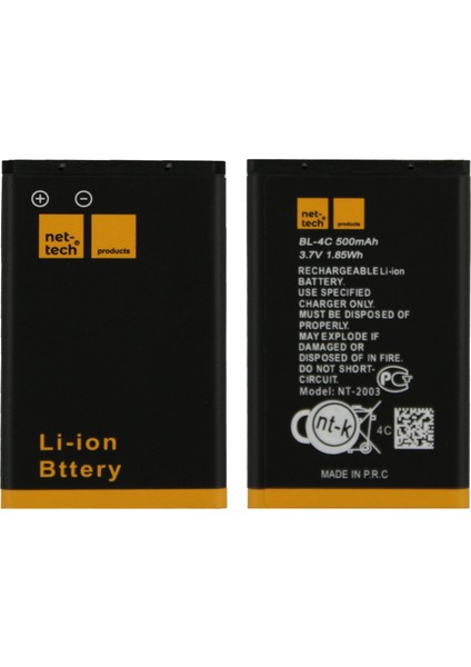 Nokia Bl-4c Uyumlu 500 Mah Batarya