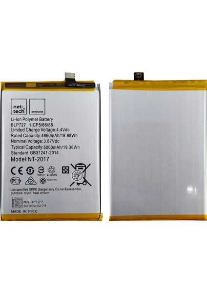 Oppo A5 2020 Uyumlu 4860 Mah Batarya
