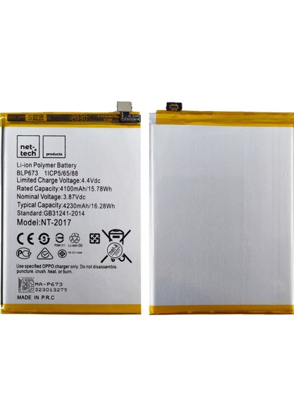 Oppo A5S Uyumlu 4100 Mah Batarya