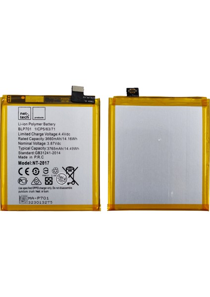 Oppo Reno Uyumlu 3660 Mah Batarya
