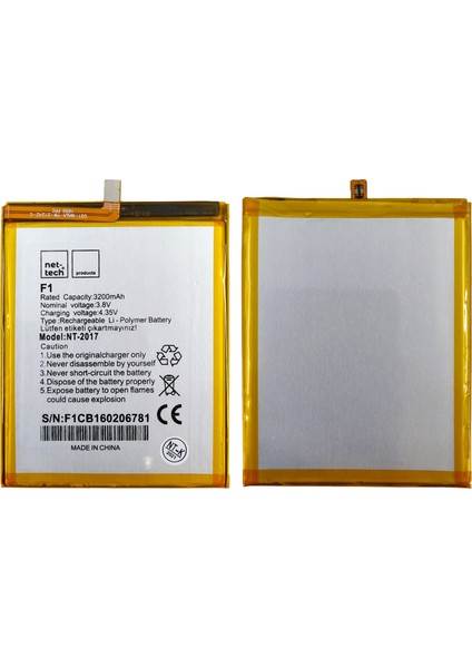 Casper Via F1 Uyumlu 3200 Mah Batarya