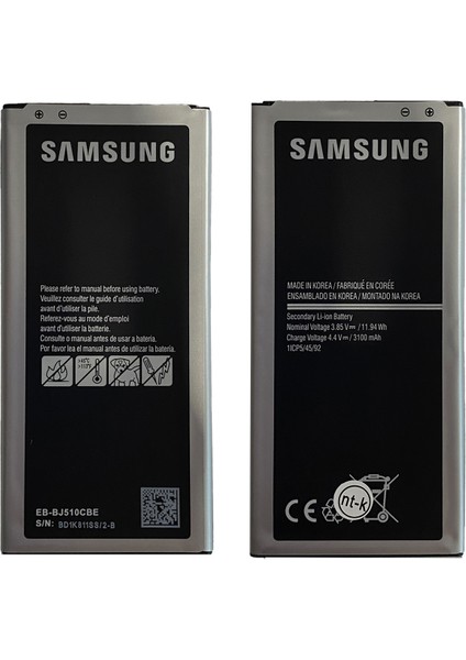 Galaxy J510 J5 2016 Uyumlu Samsung EB-BJ510CBE 3100 Mah Batarya