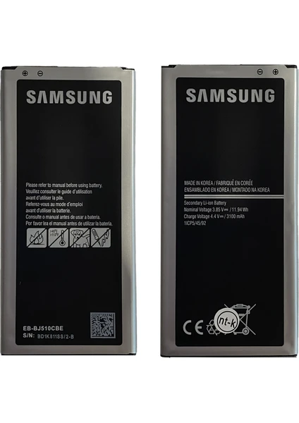 Galaxy J510 J5 2016 Uyumlu Samsung EB-BJ510CBE 3100 Mah Batarya