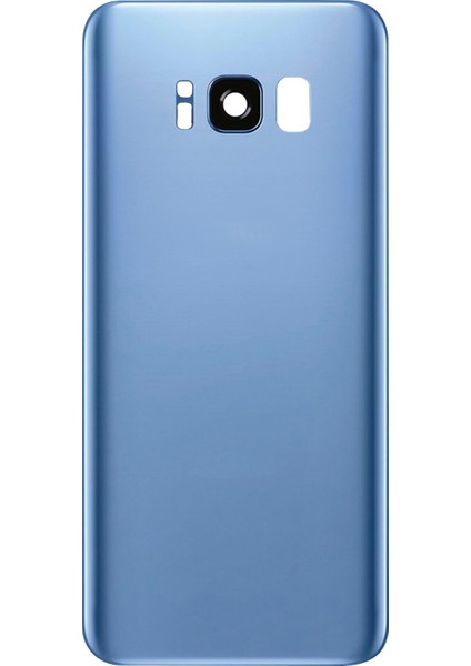 Samsung Galaxy G950 S8 Uyumlu Kamera Camlı Batarya Kapağı (Mavi) NT-84203