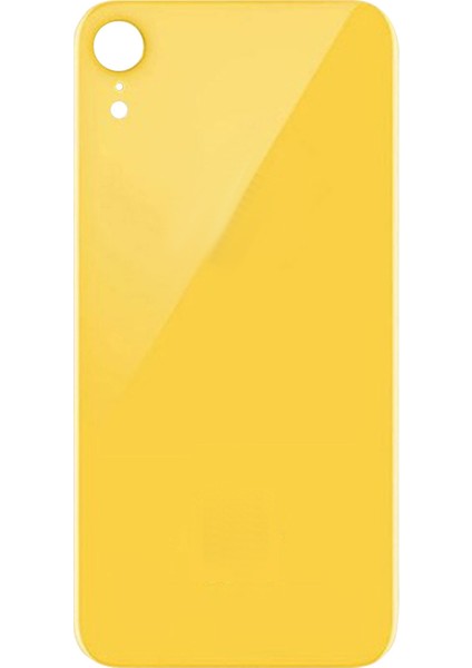 iPhone XR Uyumlu Geniş Kamera Camlı Batarya Kapağı (Sarı) NT-84212