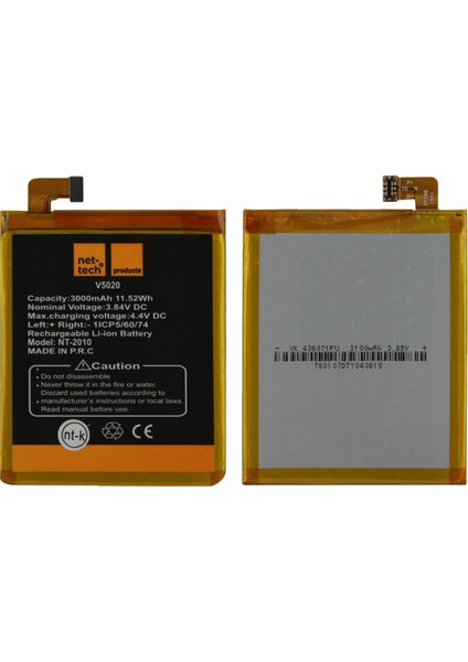 Vestel Venüs V3 5020 Uyumlu 3000 Mah Batarya