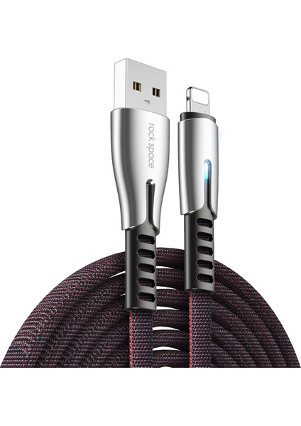 M2 Zn-Alloy 120 Cm. Lightning Hızlı Şarj ve Data Kablosu Siyah