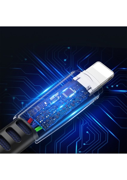 M2 Zn-Alloy 120 Cm. Lightning Hızlı Şarj ve Data Kablosu Siyah