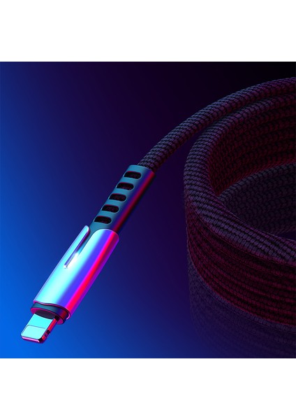 M2 Zn-Alloy 120 Cm. Lightning Hızlı Şarj ve Data Kablosu Siyah