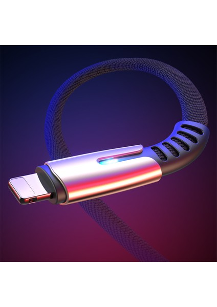 M2 Zn-Alloy 120 Cm. Lightning Hızlı Şarj ve Data Kablosu Siyah