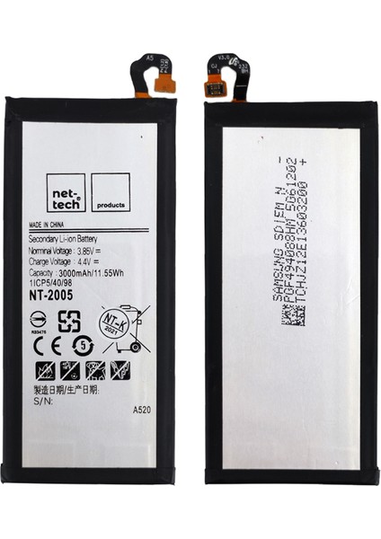 Samsung Galaxy A520 A5 2017 Uyumlu 3000 Mah Batarya