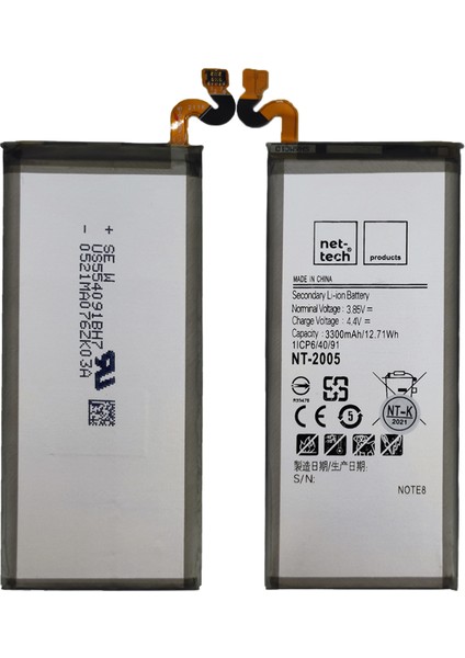 Samsung Galaxy N950 Note 8 Uyumlu 3300 Mah Batarya