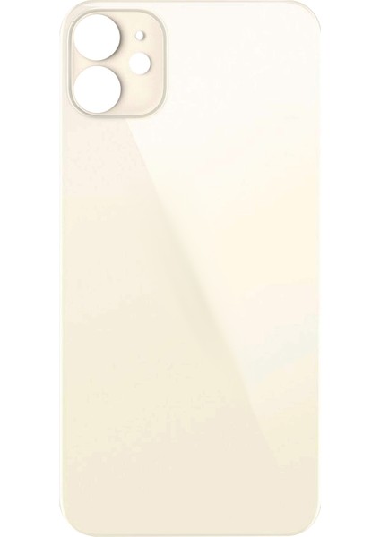 iPhone 11 Uyumlu Geniş Kamera Camlı Batarya Kapağı (Beyaz) NT-80458