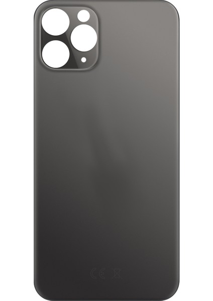 iPhone 11 Pro Uyumlu Geniş Kamera Camlı Batarya Kapağı (Füme) NT-79501