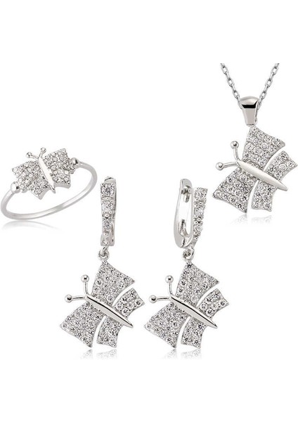 Gümüş Kelebek Bayan Set