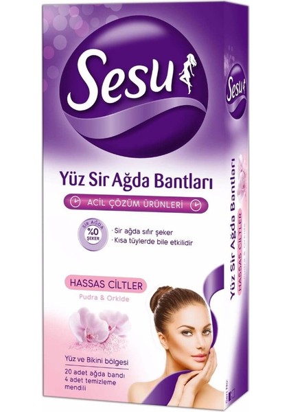 Yüz Sir Ağda Bandı Hassas Ciltler 20'li