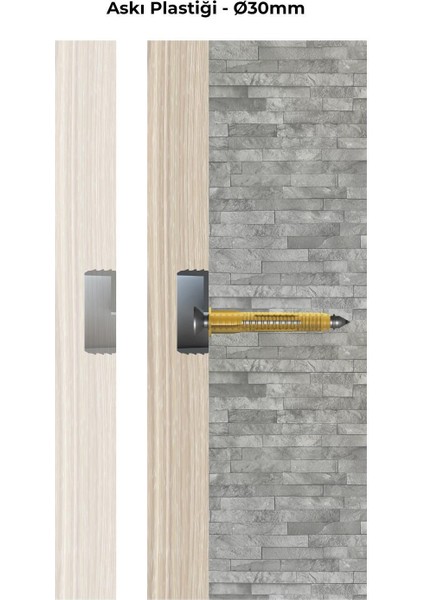 Mesan Ayna Askı Plastiği Beyaz Q:30MM (0070) modelleri