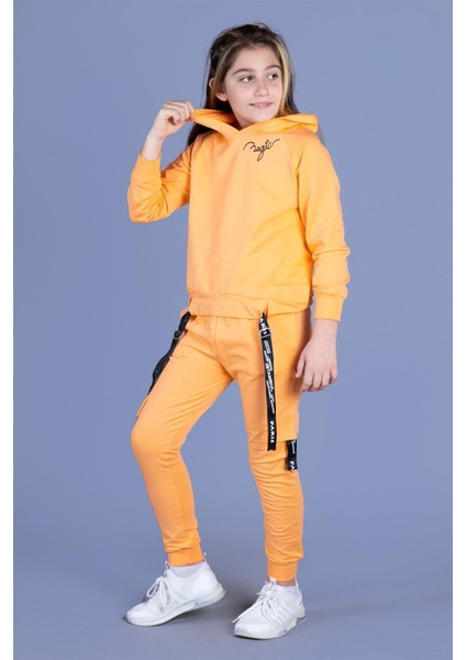 Toontoy Kız Çocuk Reglan Kol Şerit Detaylı Baskılı Takım modelleri