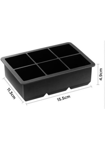 Büyük Silikon Buz Küp Kalıp Yuvarlak Kare Buz Topu Kalıp Seti Silikon Buz Küpü Tepsi Viski Buz Makinesi Kalıp Bar Aksesuarları | Dondurma Makineleri (15.5 * 13.3 * 4.9cm) (Yurt Dışından) fiyatları