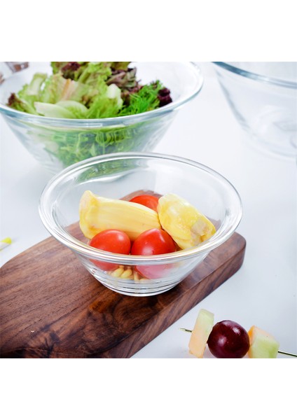 Isıya Dayanıklı Temperli Cam Büyük Kapasiteli Salata Kasesi