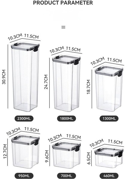 Ikili Çok Kapasiteli Gıda Saklama Kavanozları Paketi