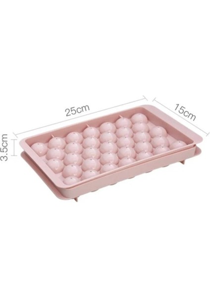 1 Adet Silikon Buz Tepsisi 33 Izgara 3D Yuvarlak Buz Kalıpları Ev Bar Parti Kullanımı Yuvarlak Top Buz Küp Makineleri Mutfak Dıy Dondurma Kalıpları | Dondurma Küvetleri (25 * 15 * 3.5 Cm, Kırmızı) fiyatları