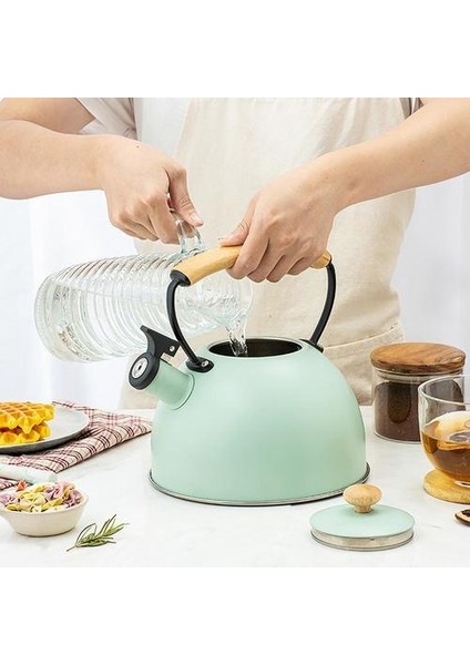 2.5l Gıda Sınıfı Paslanmaz Çelik Islık Çay Su Isıtıcısı Çaydanlık Çay Yapmak Için Çay Suyu Uyumlu Gaz Sobaları | Su Isıtıcılar