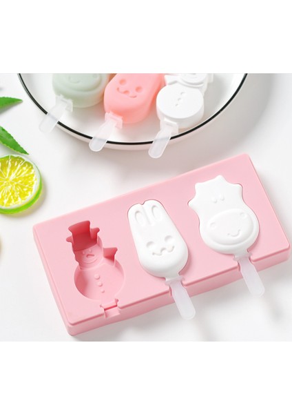 18 cm Karikatür Hayvan Eğlenceli Hepsi Bir Arada Bir Dondurma Kapak ile Silikon Kalıp Buz Tepsisi Gıda Güvenliği Popsicle Makinesi Dıy Tatlı Kalıp Buz Makineleri (Pembe) fiyatları