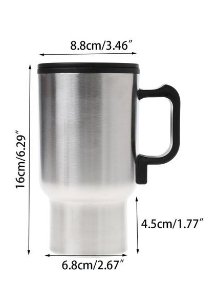 Araba Isıtma Fincan Paslanmaz Çelik Seyahat Elektrikli Su Isıtıcısı Yalıtımlı Isıtmalı Termos Kupa | Elektrikli Su Isıtıcılar fırsatları