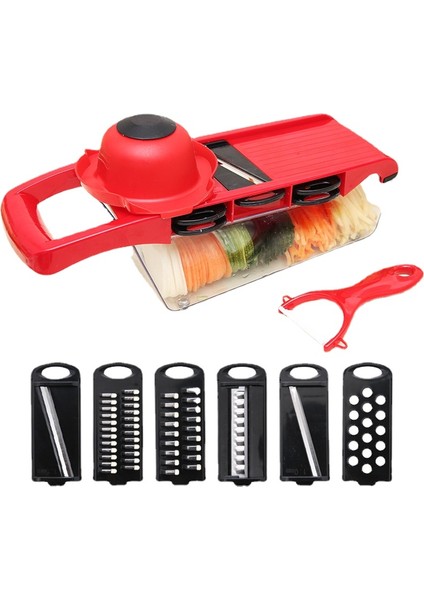 Çok Fonksiyonlu Sebze Kesici - Kırmızı (Yurt Dışından)