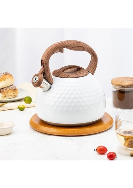 3l Paslanmaz Çelik Islık Çay Su Isıtıcısı Stipetoplar Emaye Gıda Sınıfı Çay Potu Isıya Dayanıklı Saplı Gaz Indüksiyonlu Ocaklar | Su Isıtıcılar