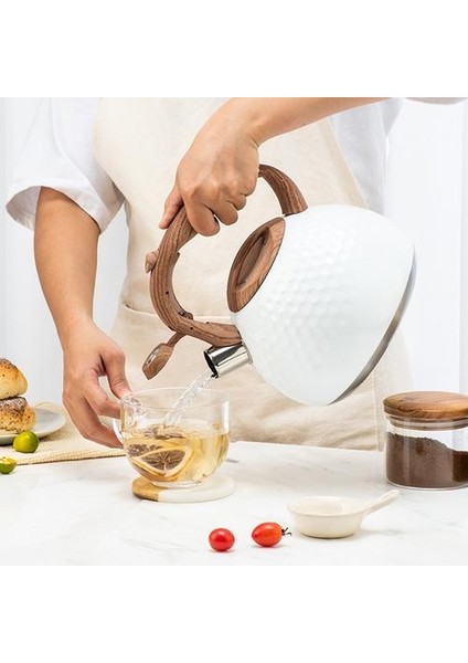 3l Paslanmaz Çelik Islık Çay Su Isıtıcısı Stipetoplar Emaye Gıda Sınıfı Çay Potu Isıya Dayanıklı Saplı Gaz Indüksiyonlu Ocaklar | Su Isıtıcılar