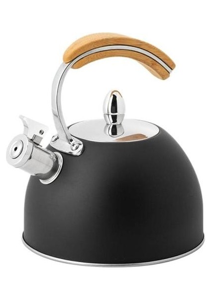 1 Adet 3l Islık Teabettle Paslanmaz Çelik Su Isıtıcısı Ahşap Saplı Çay Su Isıtıcısı Indüksiyon Ocak Su Isıtıcısı | Su Isıtıcılar
