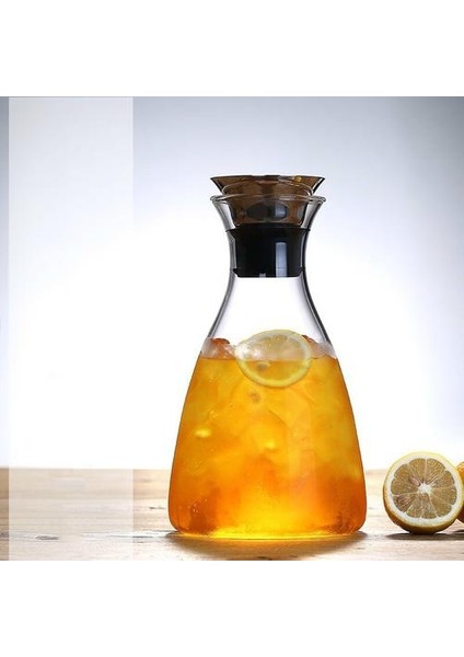 1600 ml Yüksek Kapasiteli Cam Danimarka Su Isıtıcısı Soğuk Su Suyu Dispenseri Limon Soda Kokulu Çay Potası Dağıtıcı Şarap Sürahileri | Su Coss su Isıtıcısı