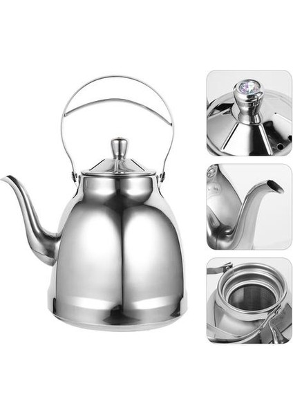 Paslanmaz Çelik Çay Su Isıtıcısı Mutfak Su Çay Kettle Profesyonel Çay Su Isıtıcısı Süzgeci ile Çaydanlık Mutfak ve Yemek Gereçleri | Çaydanlıklar