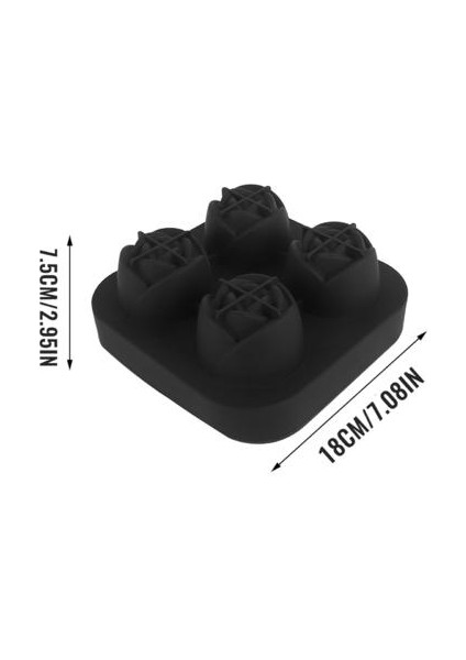 Gül Ice Cube Maker Buz Tepsi Kalıp 4 Barlar Parti Aksesuarları Viski Şarap Cam Buz Tepsisi Silikon Kalıp Mutfak Aletleri (18 * 7.5 Cm)(Yurt Dışından)
