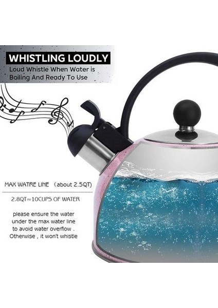 Çay Su Isıtıcısı, Islık Paslanmaz Çelik Çay Su Isıtıcısı Tüm Stipetop Çay, Ince Baz, 2.5 Liner Içecek | Su Isıtıcılar(Yurt Dışından) modelleri