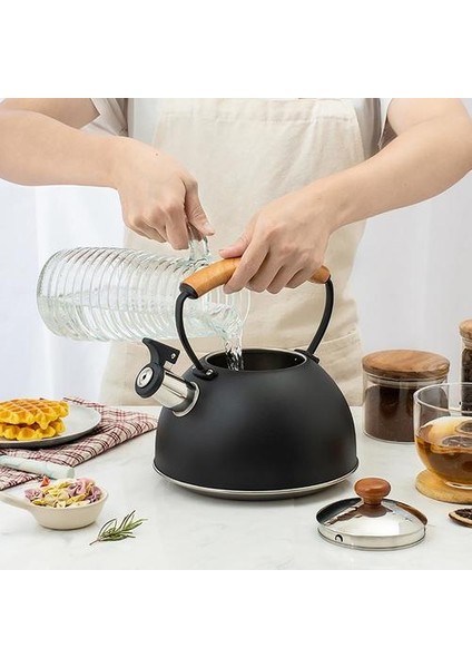 Su Isıtıcısı Çay Potu Için Soba Bouilloire 2.5l Paslanmaz Çelik Düdük Çay Su Isıtıcısı Mutfak Eşyası Için Su Şişesi | Su Isıtıcılar