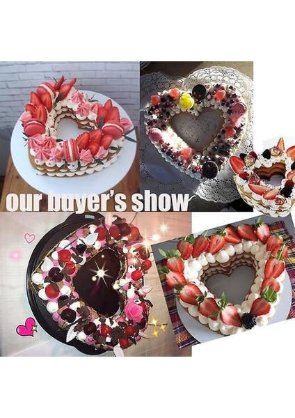 (6inch) Kalp Şekli Kek Kalıbı Pet Plastik Kek Dekorasyon Araçları Konfeksititarya Maker Yararlı Pişirme Aksesuarları 6/8/10/12/14INCH fiyatları
